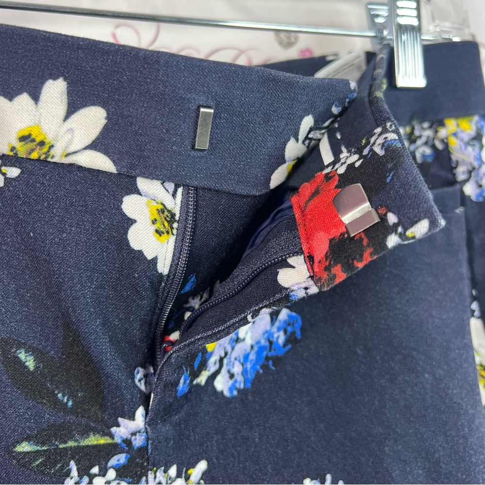 Banana Republic pants flowers navy red Floral Skinny Jeans - Multicolor - Picture 8 of 12